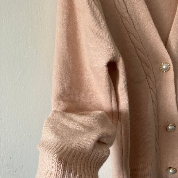 Braided Pink Cardigan - Picture 10 of 12